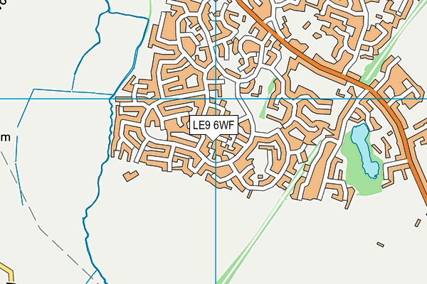 LE9 6WF map - OS VectorMap District (Ordnance Survey)