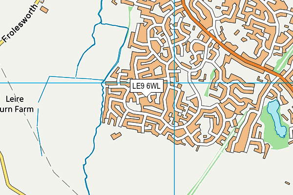 LE9 6WL map - OS VectorMap District (Ordnance Survey)