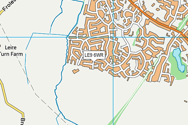 LE9 6WR map - OS VectorMap District (Ordnance Survey)