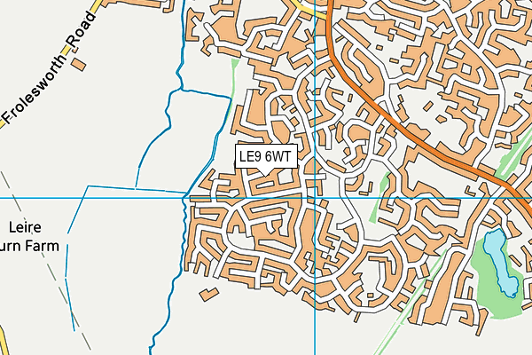 LE9 6WT map - OS VectorMap District (Ordnance Survey)