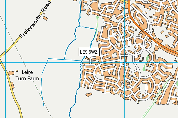 LE9 6WZ map - OS VectorMap District (Ordnance Survey)