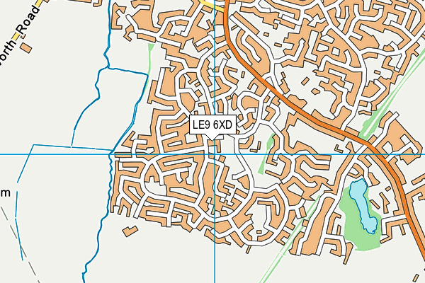 LE9 6XD map - OS VectorMap District (Ordnance Survey)