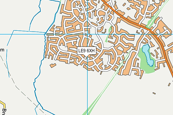 LE9 6XH map - OS VectorMap District (Ordnance Survey)