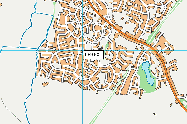 LE9 6XL map - OS VectorMap District (Ordnance Survey)