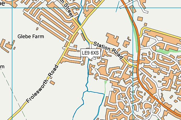 LE9 6XS map - OS VectorMap District (Ordnance Survey)