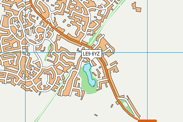 LE9 6YZ map - OS VectorMap District (Ordnance Survey)