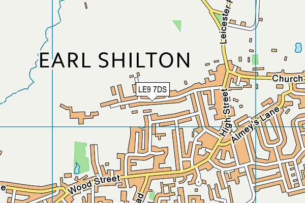 Map of EARL SHILTON TOWN CRICKET & SPORTS CLUB,LIMITED at district scale