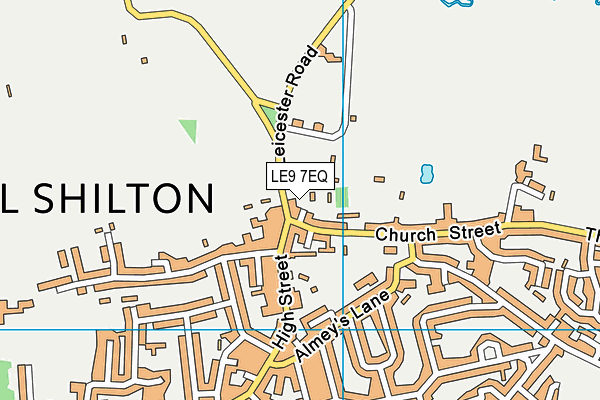 LE9 7EQ map - OS VectorMap District (Ordnance Survey)