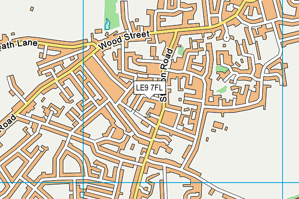 LE9 7FL map - OS VectorMap District (Ordnance Survey)