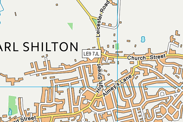 LE9 7JL map - OS VectorMap District (Ordnance Survey)