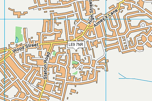 LE9 7NR map - OS VectorMap District (Ordnance Survey)