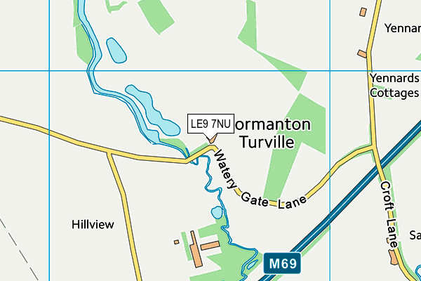 LE9 7NU map - OS VectorMap District (Ordnance Survey)