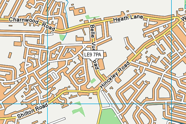 Newlands Community Primary School map (LE9 7PA) - OS VectorMap District (Ordnance Survey)