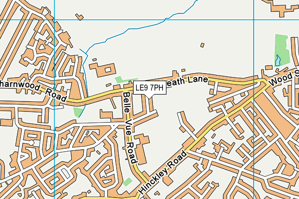 LE9 7PH map - OS VectorMap District (Ordnance Survey)