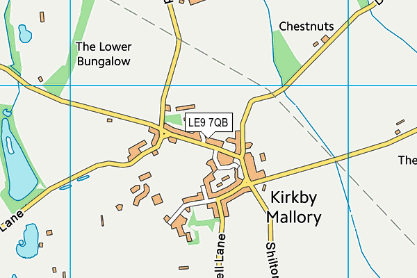 LE9 7QB map - OS VectorMap District (Ordnance Survey)