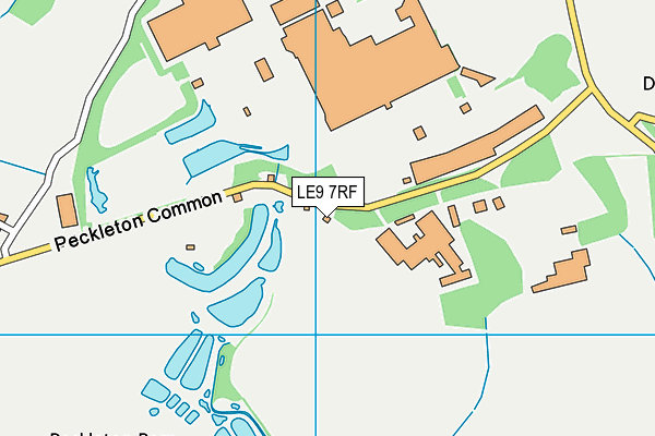 LE9 7RF map - OS VectorMap District (Ordnance Survey)