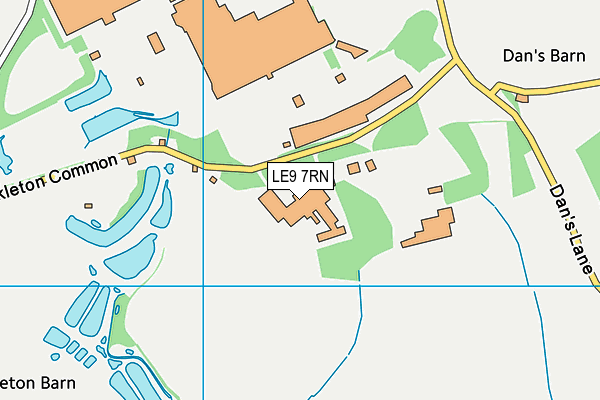 LE9 7RN map - OS VectorMap District (Ordnance Survey)