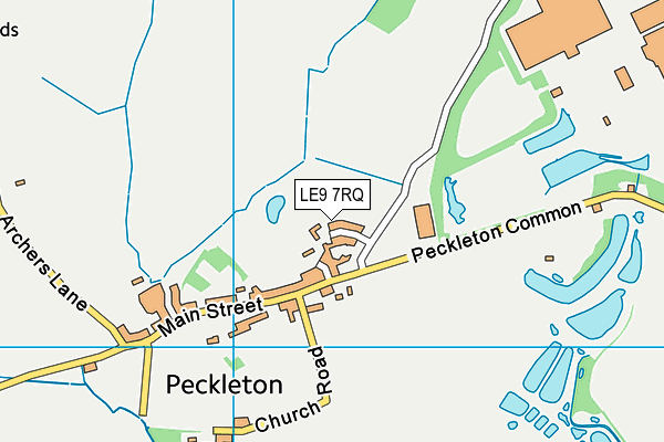 LE9 7RQ map - OS VectorMap District (Ordnance Survey)