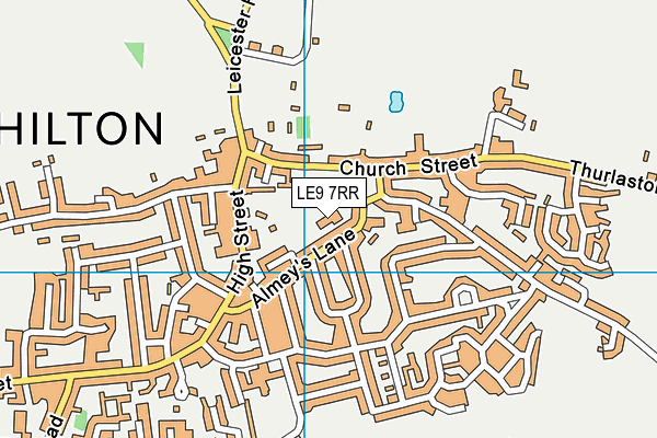 LE9 7RR map - OS VectorMap District (Ordnance Survey)