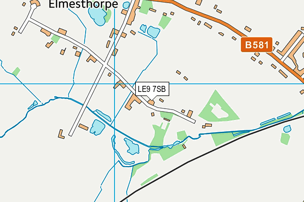 LE9 7SB map - OS VectorMap District (Ordnance Survey)