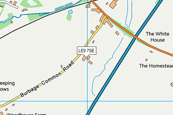 LE9 7SE map - OS VectorMap District (Ordnance Survey)