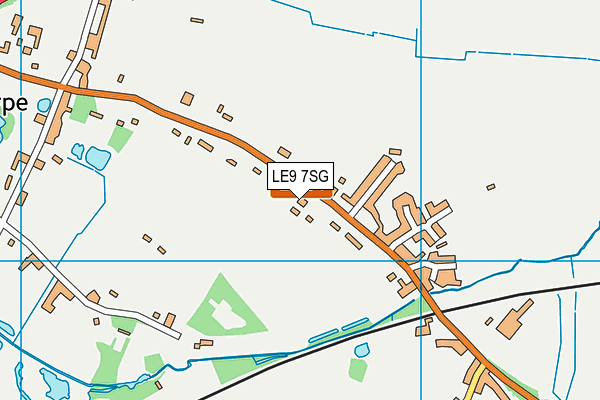 LE9 7SG map - OS VectorMap District (Ordnance Survey)