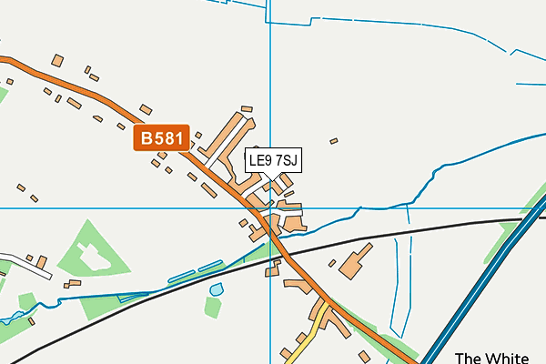 LE9 7SJ map - OS VectorMap District (Ordnance Survey)