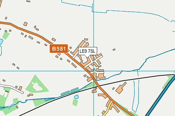 LE9 7SL map - OS VectorMap District (Ordnance Survey)