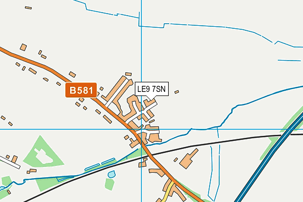LE9 7SN map - OS VectorMap District (Ordnance Survey)