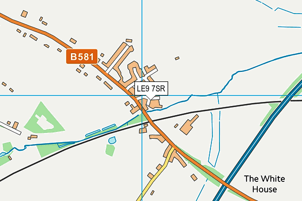 LE9 7SR map - OS VectorMap District (Ordnance Survey)