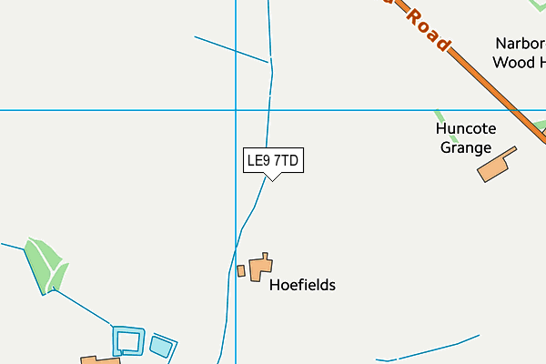 LE9 7TD map - OS VectorMap District (Ordnance Survey)