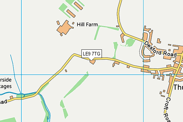 LE9 7TG map - OS VectorMap District (Ordnance Survey)
