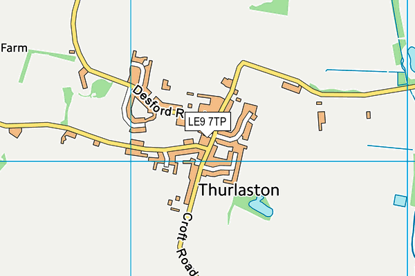 LE9 7TP map - OS VectorMap District (Ordnance Survey)