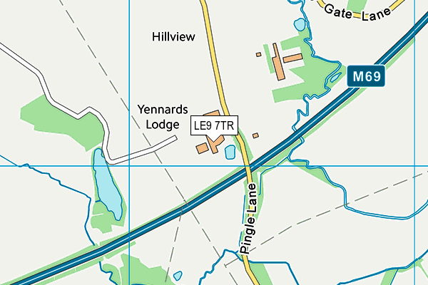 LE9 7TR map - OS VectorMap District (Ordnance Survey)