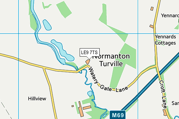 LE9 7TS map - OS VectorMap District (Ordnance Survey)