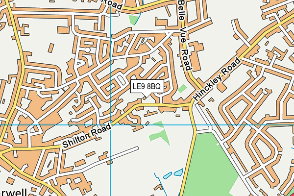 LE9 8BQ map - OS VectorMap District (Ordnance Survey)