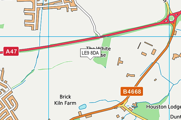 LE9 8DA map - OS VectorMap District (Ordnance Survey)