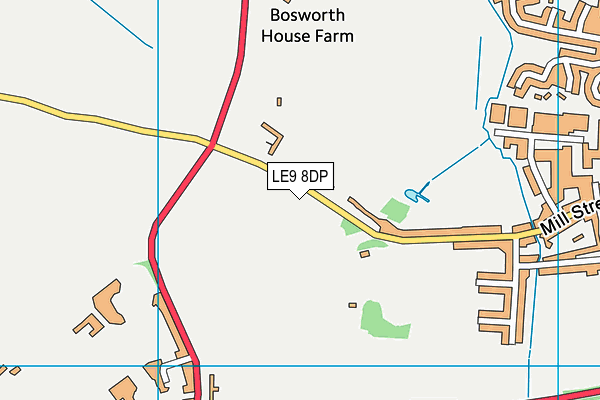 LE9 8DP map - OS VectorMap District (Ordnance Survey)