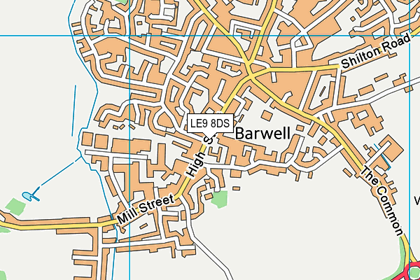 Barwell C Of E Academy map (LE9 8DS) - OS VectorMap District (Ordnance Survey)