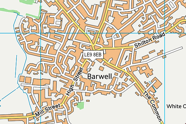 LE9 8EB map - OS VectorMap District (Ordnance Survey)