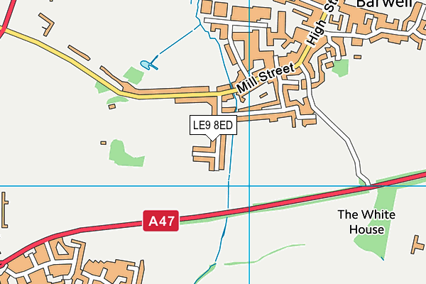 LE9 8ED map - OS VectorMap District (Ordnance Survey)