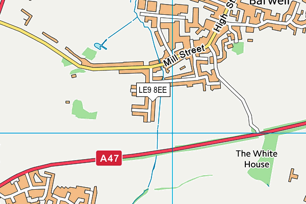 LE9 8EE map - OS VectorMap District (Ordnance Survey)