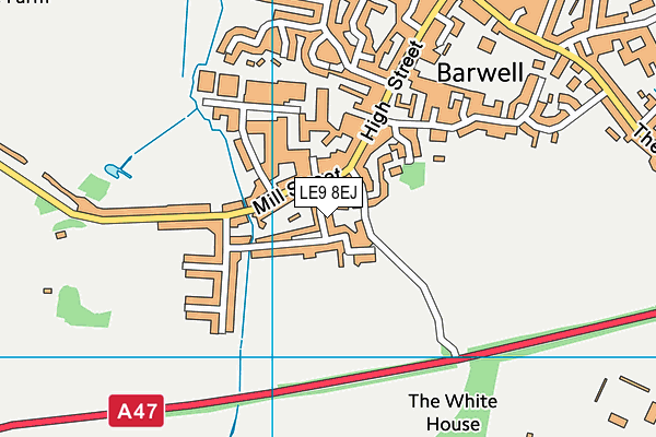 LE9 8EJ map - OS VectorMap District (Ordnance Survey)