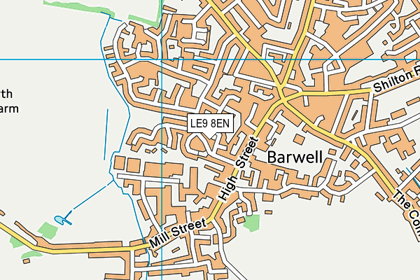 LE9 8EN map - OS VectorMap District (Ordnance Survey)