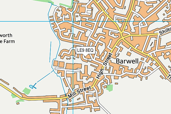 LE9 8EQ map - OS VectorMap District (Ordnance Survey)