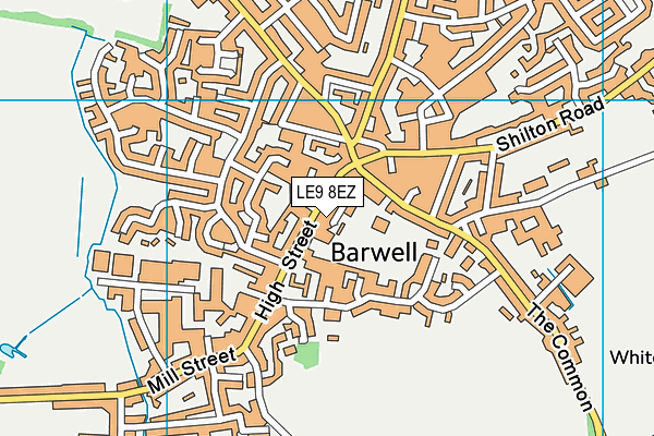 LE9 8EZ map - OS VectorMap District (Ordnance Survey)