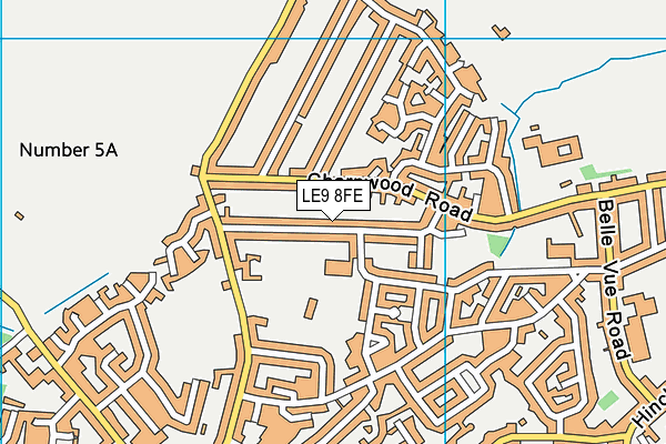 LE9 8FE map - OS VectorMap District (Ordnance Survey)