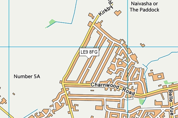 LE9 8FG map - OS VectorMap District (Ordnance Survey)