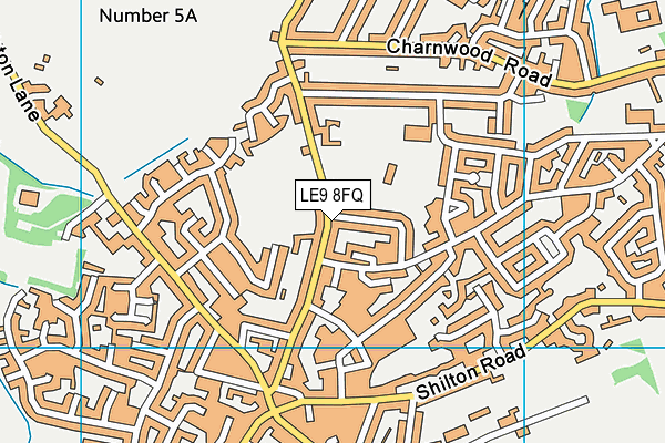 LE9 8FQ map - OS VectorMap District (Ordnance Survey)