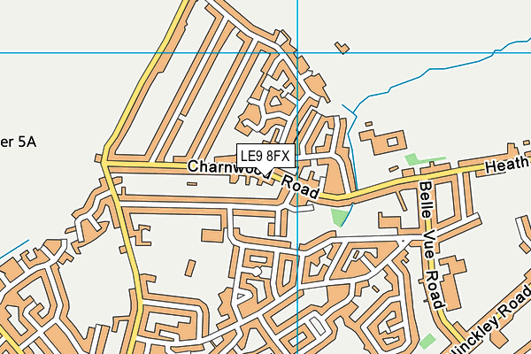 LE9 8FX map - OS VectorMap District (Ordnance Survey)